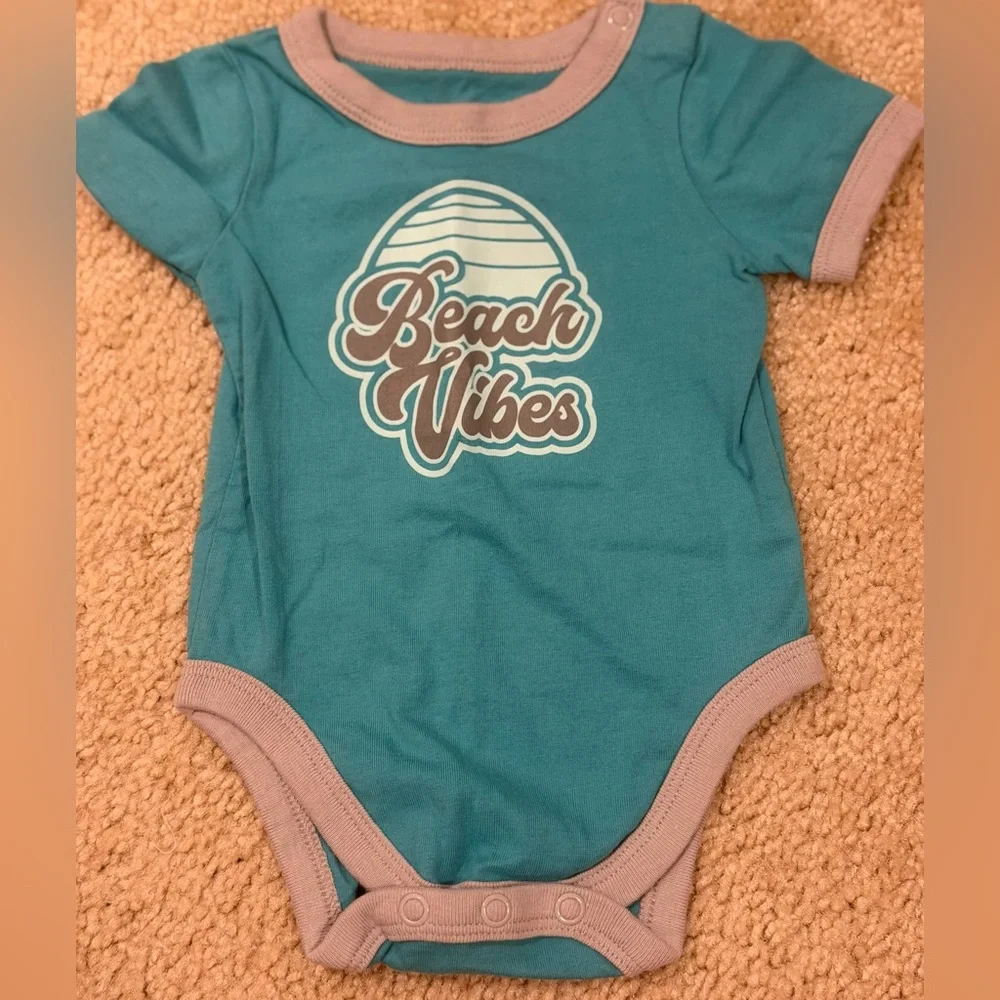 Garanimals Teal, Orange, and Navy Bodysuit Trio